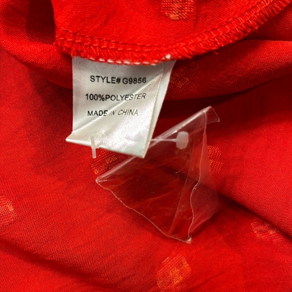 Jodifl Short Sleeve Swiss Dot Loose Fit Top Red Size Small - Picture 10 of 13